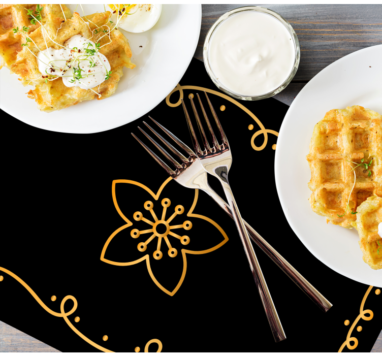 Set de table original Élément botanique gracieux - TenStickers