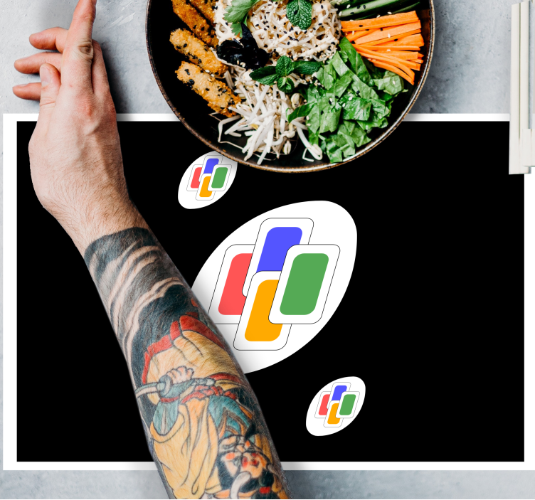 Set de table original figures géométriques vibrantes - TenStickers