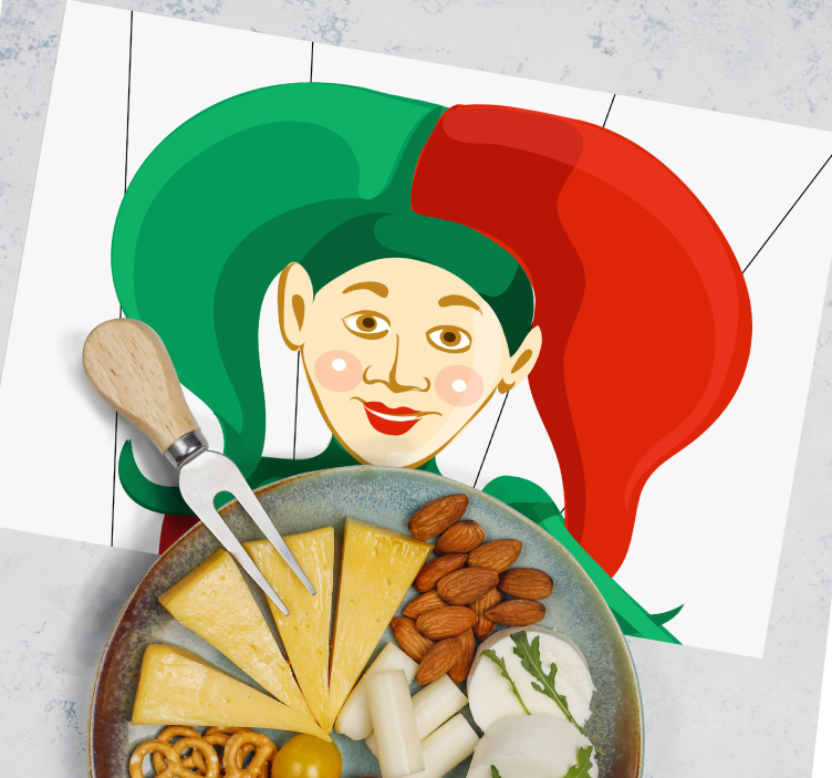 Set de table original illustration de personnage de bouffon - TenStickers