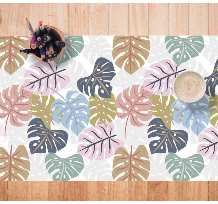 Set de table original imprimé feuilles tropicales - TenStickers