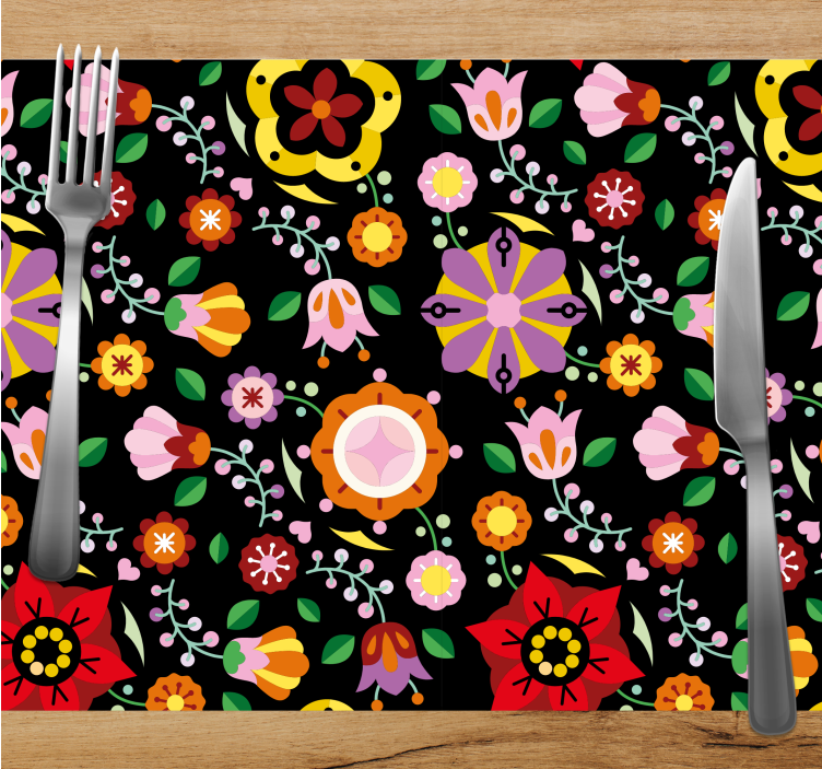 Set de table original inspiration florale vive - TenStickers