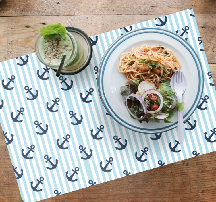 Set de table original motif ancre maritime - TenStickers