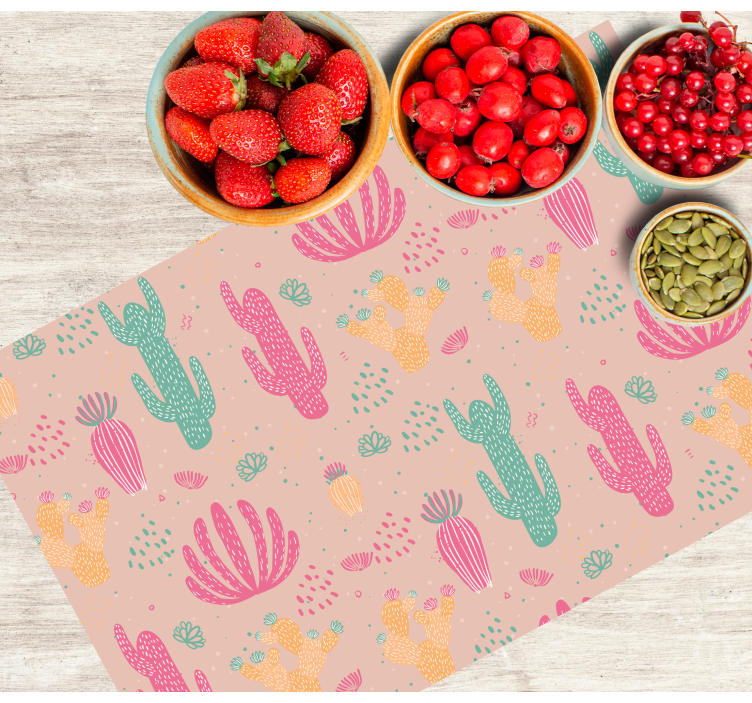 Set de table original motif cactus vibrant - TenStickers