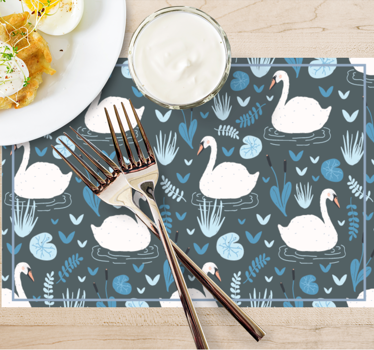 Set de table original motif cygne - TenStickers