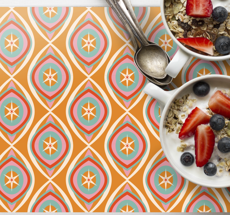 Set de table original motif étoiles colorées - TenStickers