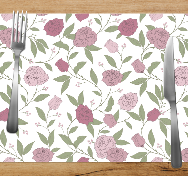 Set de table original motif floral élégant - TenStickers