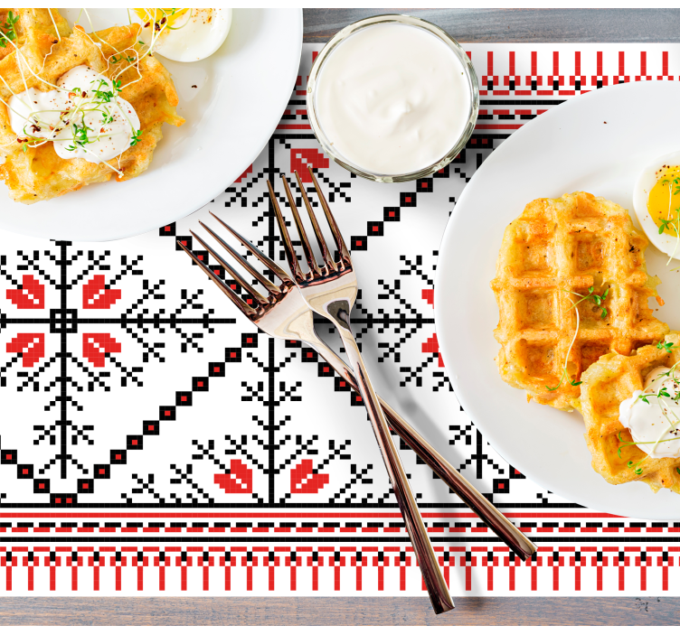 Set de table original motif floral géométrique - TenStickers