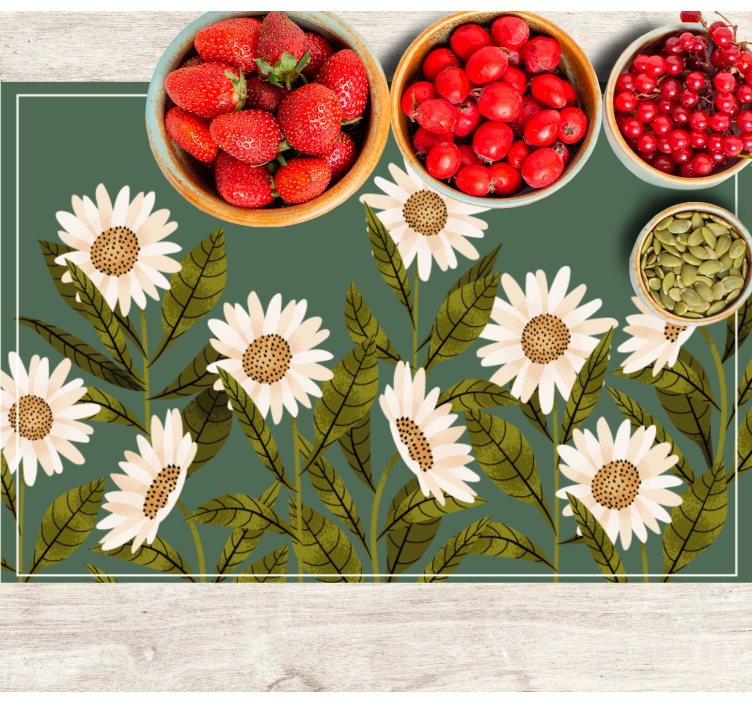 Set de table original motif floral marguerite - TenStickers