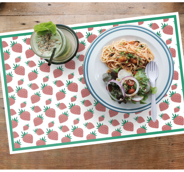 Set de table original motif fraise - TenStickers