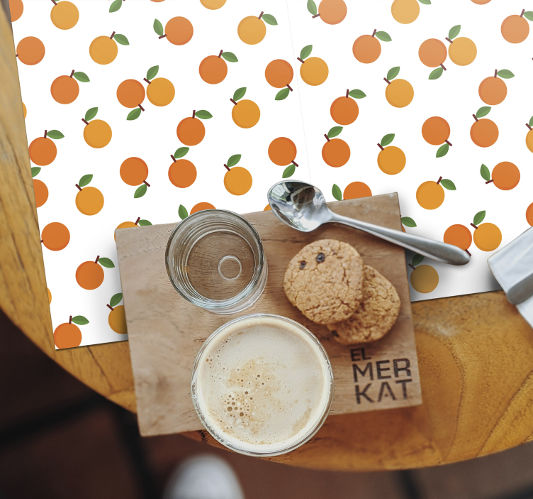 Set de table original motif fruits orange - TenStickers
