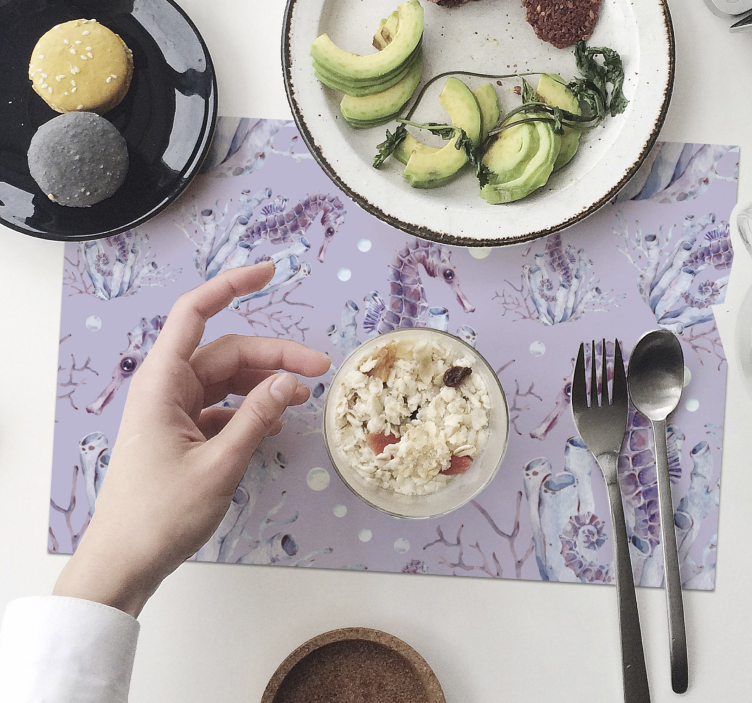 Set de table original motif hippocampe - TenStickers