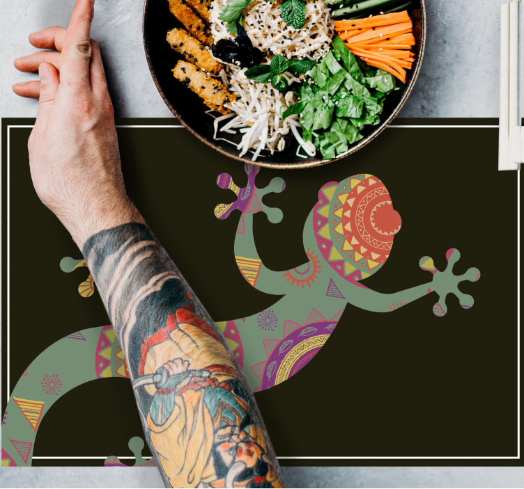 Set de table original motif lézard coloré - TenStickers