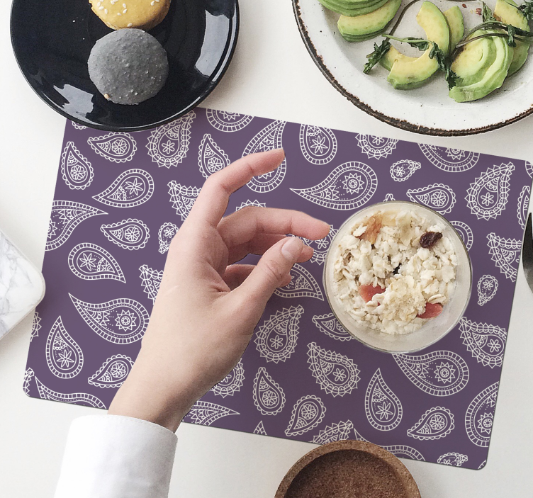 Set de table original motif paisley - TenStickers