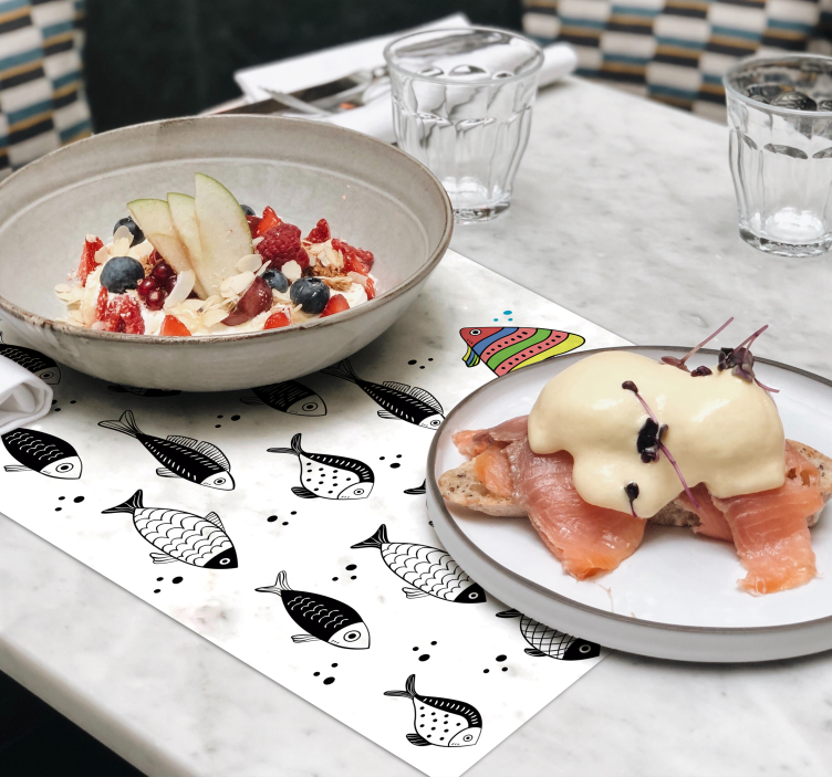 Set de table original motif poissons colorés - TenStickers