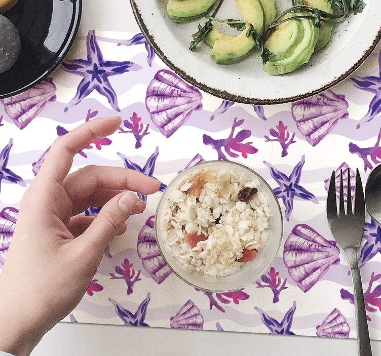 Set de table original motifs coquillages - TenStickers