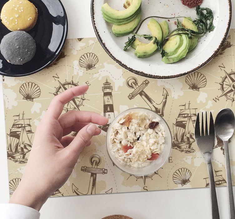 Set de table original motifs marins - TenStickers