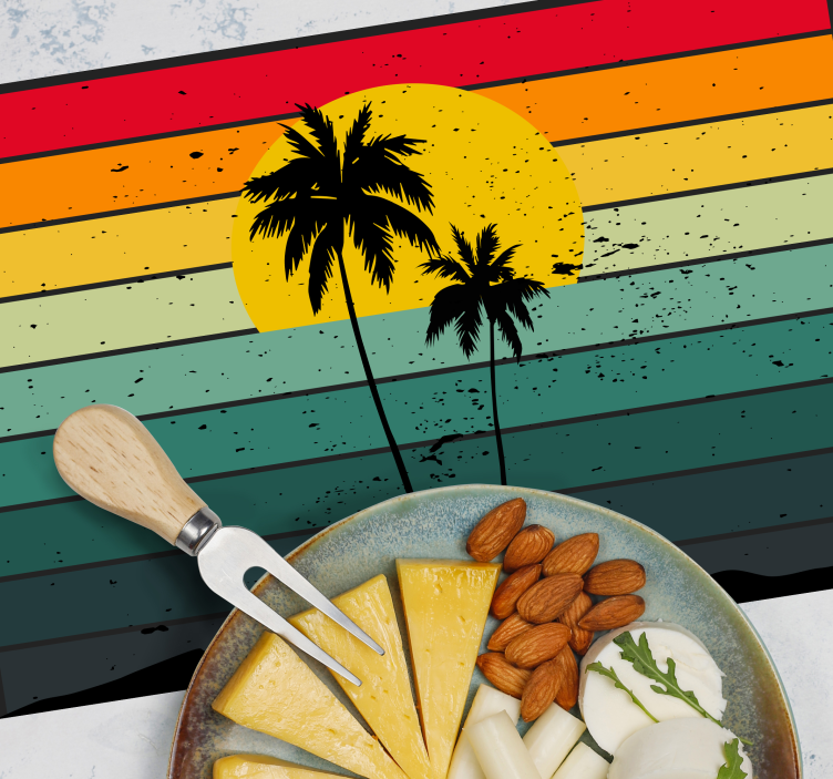 Set de table original paysage de coucher de soleil tropical - TenStickers