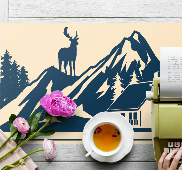 Set de table original paysage de montagne grandiose - TenStickers