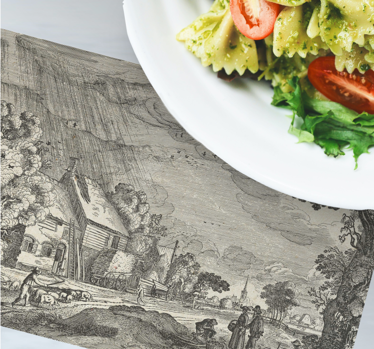 Set de table original paysage vintage - TenStickers