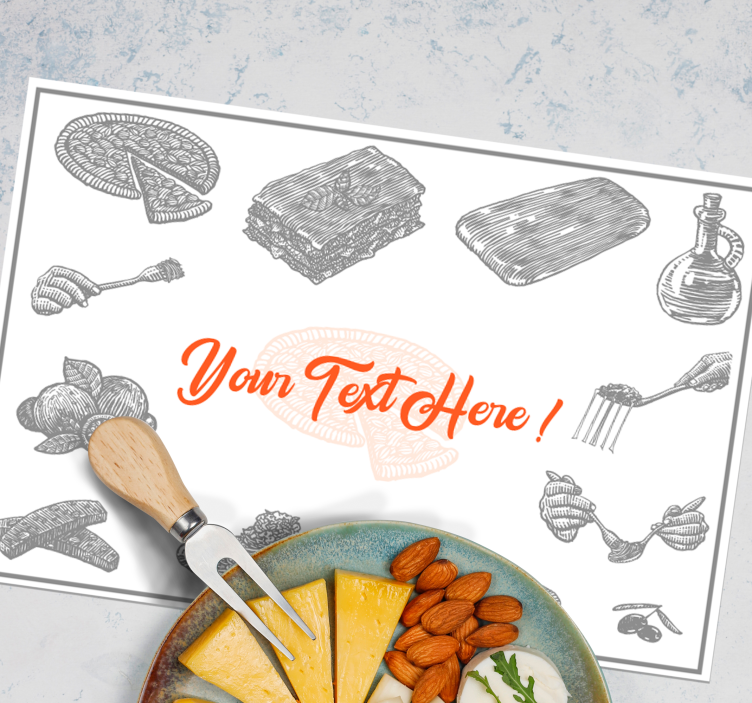 Set de table original style illustration culinaire - TenStickers
