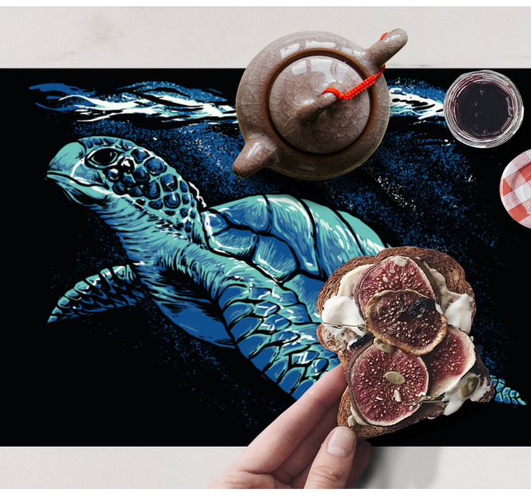 Set de table original tortue de mer stylisée - TenStickers