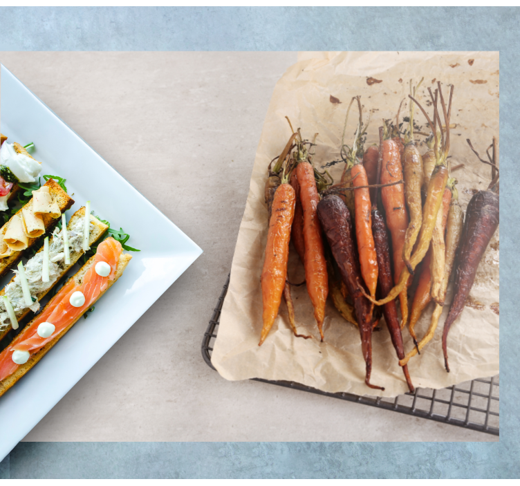 Set de table pour restaurant carottes colorées rôties - TenStickers