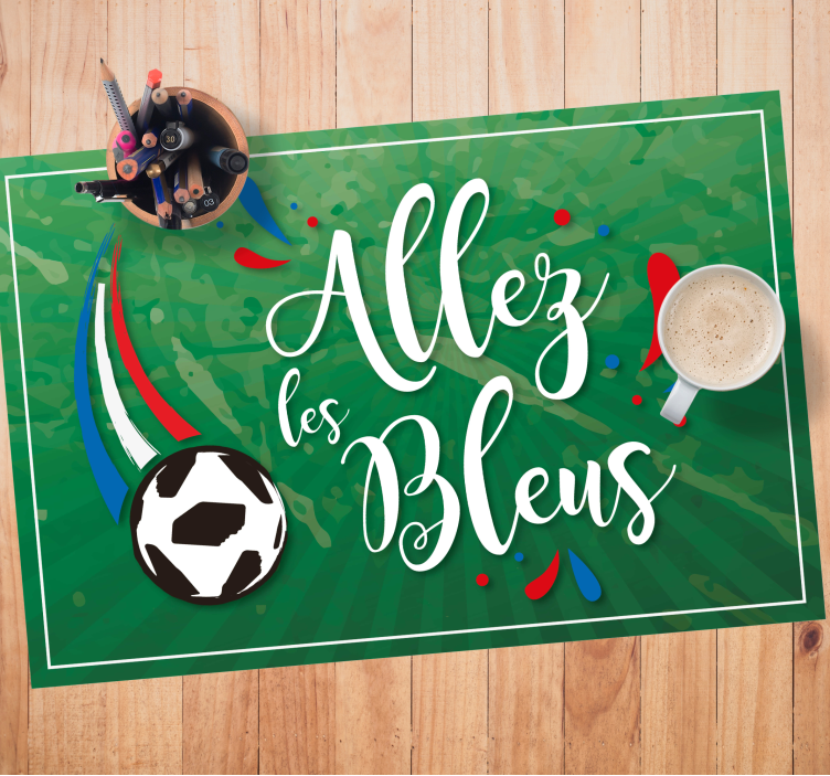 Set de table rectangulaire Allez les bleus - TenStickers