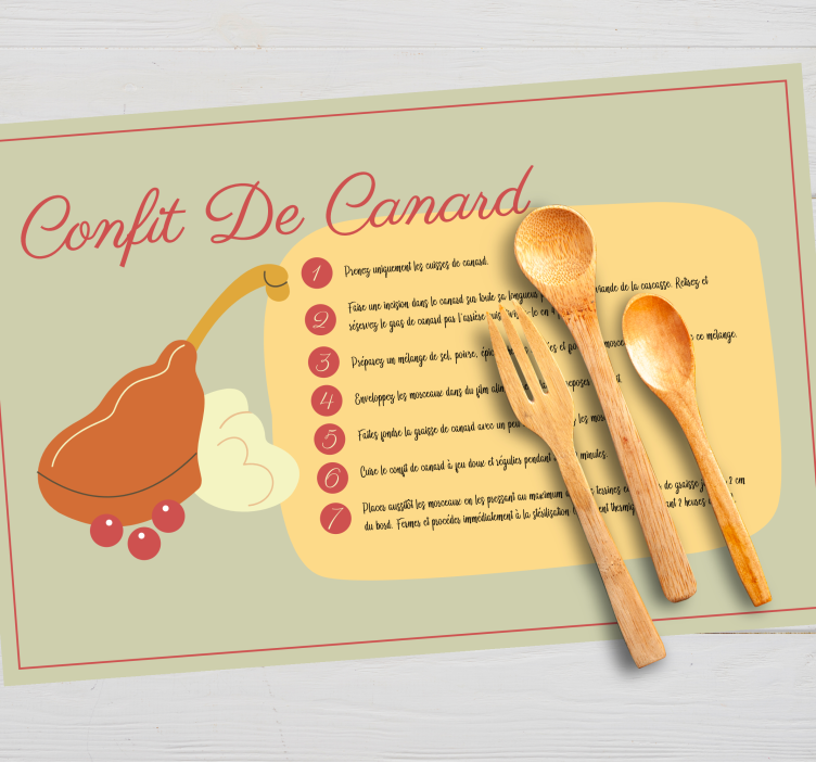 Set de table rectangulaire confit de canard - TenStickers