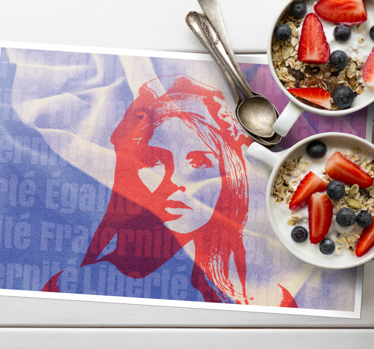 Set de table rectangulaire Marianne - TenStickers