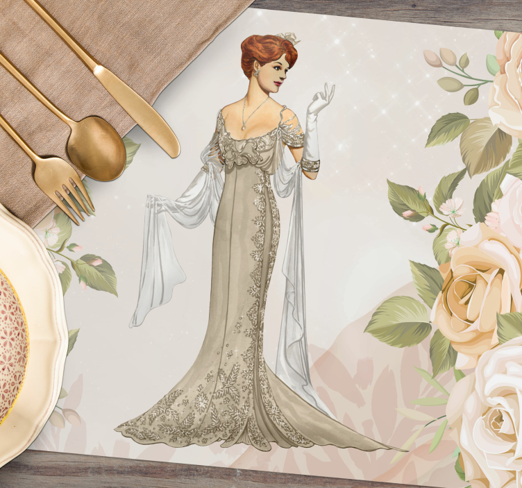 Set de table rectangulaire motif belle époque - TenStickers