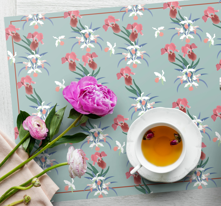 Set de table rectangulaire motif orchidées - TenStickers