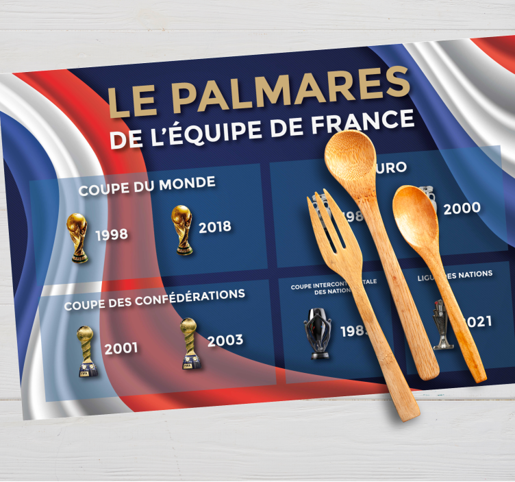 Set de table rectangulaire Trophée football - TenStickers