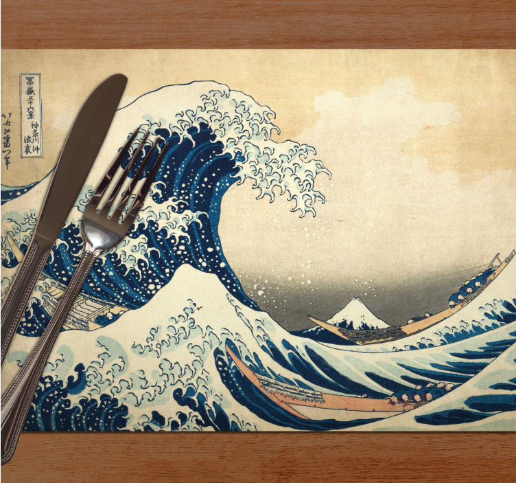Set de table Vague de Kanagawa d'Hokusai - TenStickers