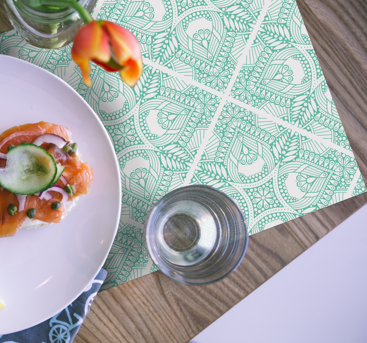 Set de table paisley vert - TenStickers