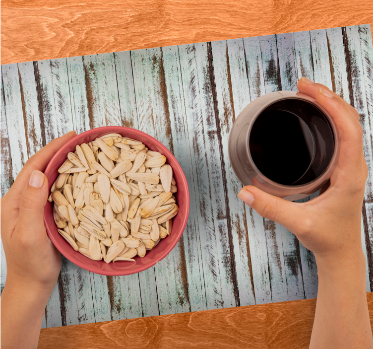 Set de table vintage planches bois vieilli - TenStickers