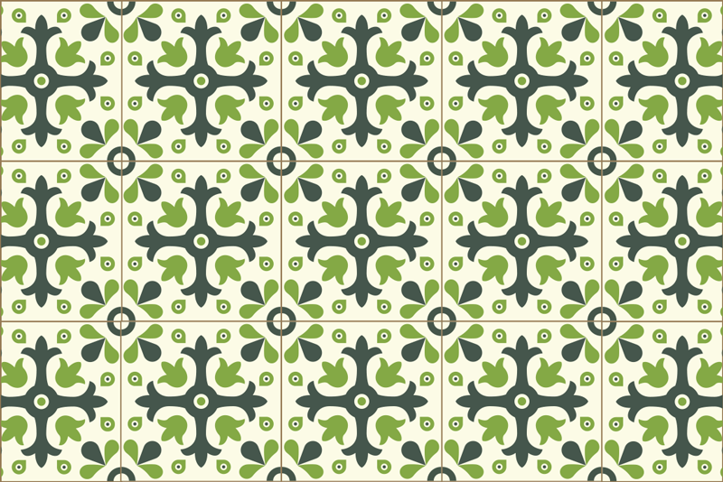 Set de table original hydraulique verte - TenStickers