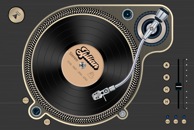 Set de table original motif disque vinyle - TenStickers