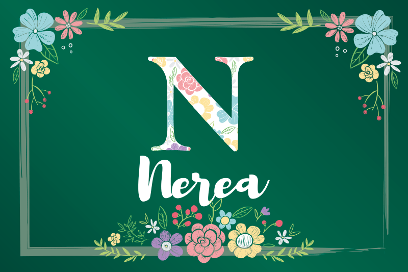 Set de table design initial floral - TenStickers