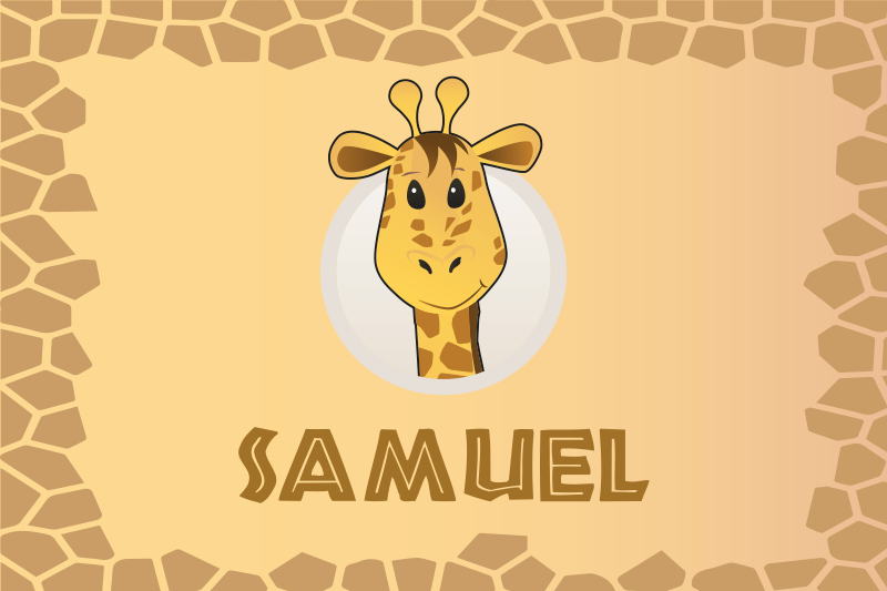 Set de table design enfant giraffe design personnage - TenStickers