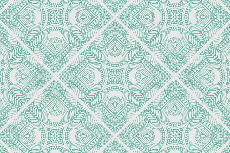 Set de table paisley vert - TenStickers