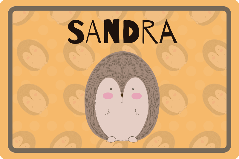 Set de table design enfant hérisson adorable - TenStickers