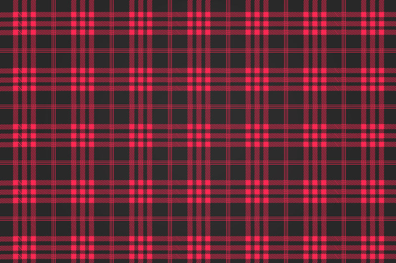 set de table noel Tartan rouge - TenStickers