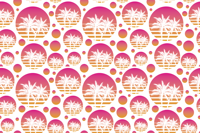 Set de table original motifs de palmiers tropicaux - TenStickers