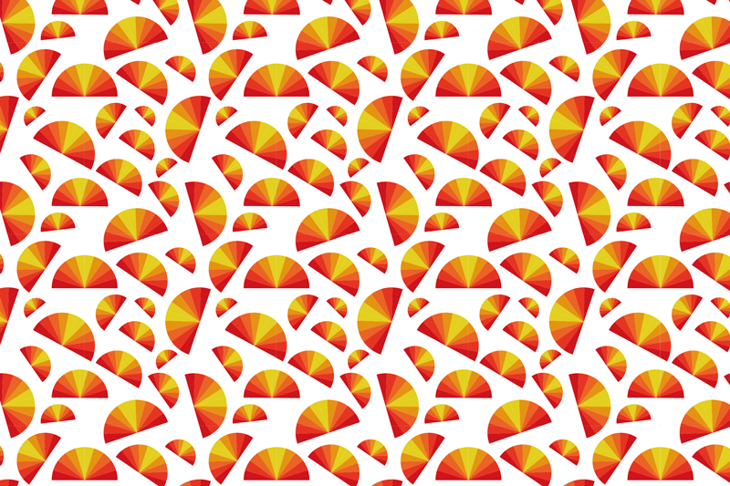 Set de table original motifs de fans colorés - TenStickers