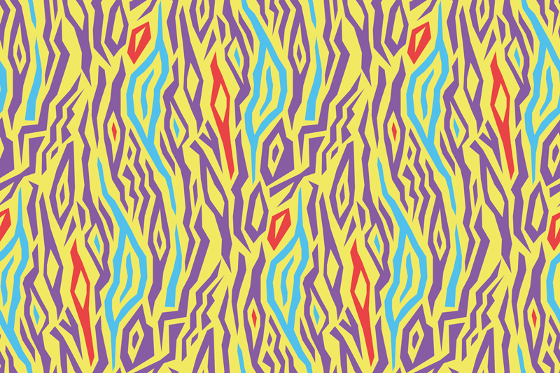 Set de table design bois motif abstrait coloré - TenStickers