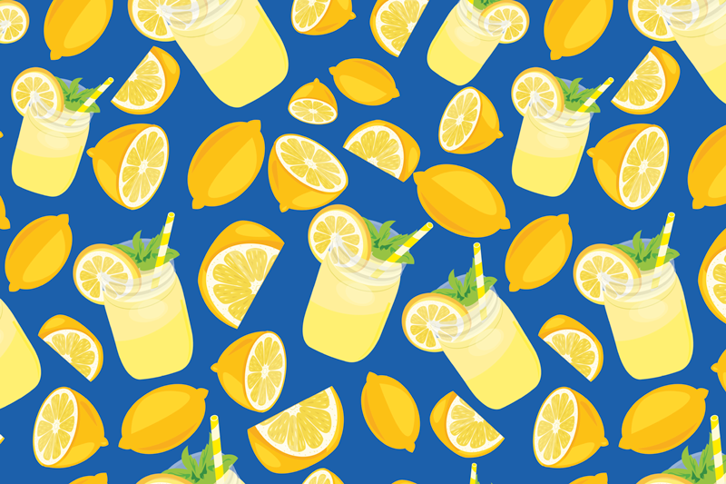 Set de table fruits Limonade et citrons - TenStickers