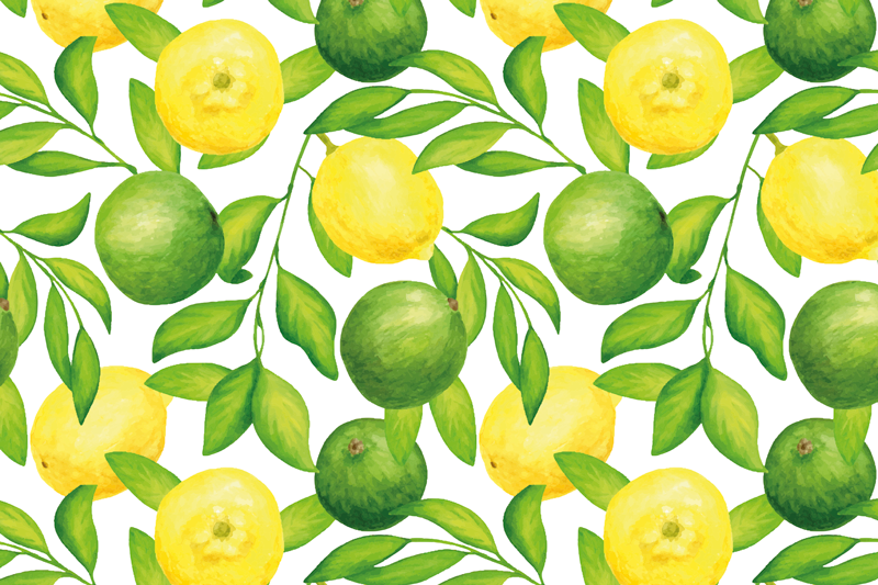 Set de table fruits Citrons et limes - TenStickers