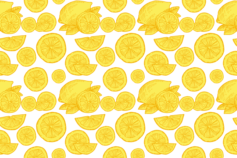 Set de table fruits Croquis orange et citron - TenStickers