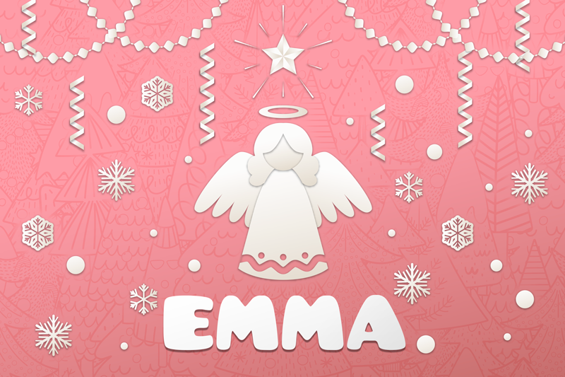 Set de table noël thème des anges - TenStickers