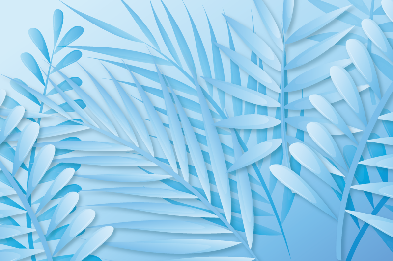 Set de table design bois motif feuilles de palmier - TenStickers